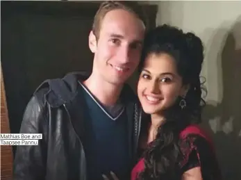  ?? Gulf News Archives ?? Mathias Boe and Taapsee Pannu.