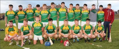  ??  ?? The victorious HWH-Bunclody squad prior to the county final last week.