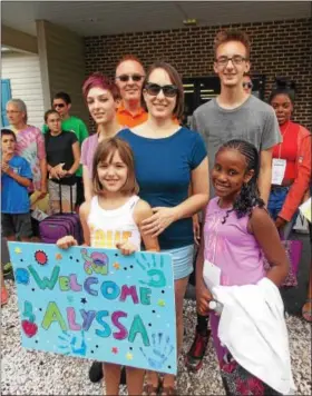  ??  ?? Berks County host families welcome children from New York City to enjoy a week in the country. Steve and Kristie Rapp of Fleetwood, along with their children Emma, 9; Karle, 16, and Zack, 15; welcomed Alyssa Taylor, 9, front right.