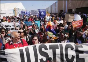  ?? PIC: GETTY IMAGES ?? Unimpresse­d: Protestors at the COP27 conference. Activists say industrial­ised nations are breaking their pledges and not living up to new commitment­s