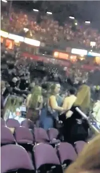  ?? Scenes of panic inside Manchester Arena seconds after the blast on Monday night ??