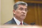  ?? AP PHOTO/KEVIN WOLF ?? Health and Human Services Secretary Xavier Becerra testifies in late April before a House Committee on Energy and Commerce Subcommitt­ee on Health hearing in Washington.