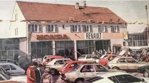  ?? Repro: Pfister ?? In der Alten Augsburger Straße wurde das Autohaus Randi vor 40 Jahren gegründet.