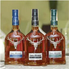  ?? ?? The Dalmore Vintage 1997, The Dalmore King Alexander III and The Dalmore 15 Years Old.