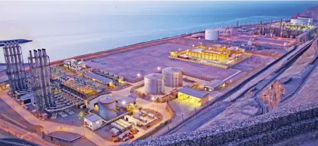  ??  ?? A file photo of Musandam Power Company’s power generation plant in Musandam