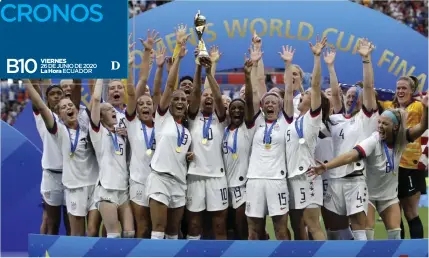  ??  ?? JUEGO. Estados Unidos se coronó campeón del Mundial jugado el año pasado en Francia.