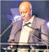  ?? ?? KZN Salga Chairperso­n Thami Ntuli during the official opening of the 2023 Salga KZNDSAC Games