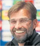  ??  ?? Trener Liverpoola Klopp nakon pobjede 3:0 imao je razloga za smijeh