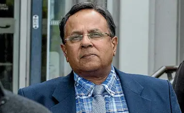  ?? PHOTO: STUFF ?? Rakesh Kumar Chawdhry, 62, pictured outside the Christchur­ch District Court on Monday.