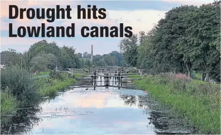  ?? PHOTO: CALLUM FREW ?? Looking east down the Falkirk lock flight on the Forth & Clyde Canal.