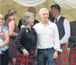  ?? Picture: Phil Hannah. ?? Sheila McGregor and actor Denis Lawson at the gathering yesterday.