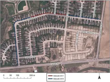  ??  ?? Township council approved a project to install sidewalks along the north and west side of Parkview Drive in the Village of Wellesley.