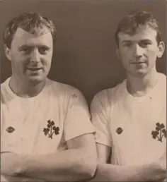  ??  ?? The late Pat Cleary (left) with his doubles partner, John Fleming.