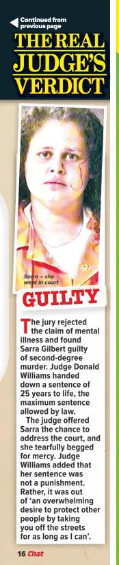  ??  ?? Sarra – she wept in court