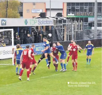  ??  ?? ● Bootle exited the FA Vase on Saturday