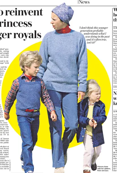 ??  ?? Princess Anne with her children, Peter and Zara