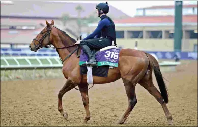  ?? EMILY SHIELDS ?? Tarnawa had a bad trip two starts ago, then had difficulty with the turf when second in the Arc.