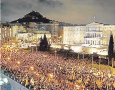  ?? FOTO: REUTERS ?? Los manifestan­tes ayer en Atenas.