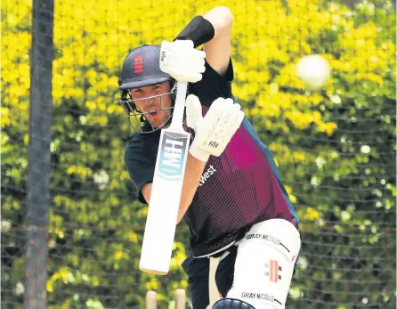  ?? PICTURE: Chris Hyde/getty Images Asiapac ?? Jamie Overton bats during an England Lions training session in Brisbane