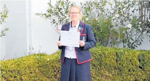  ?? Photo/Supplied ?? Hastings Girls’ High School Year 13 student Ahnaliyah Maas spent 12 months getting a taste for her dream job, and received her NZ Certificat­e in Youth Work at Level 3.