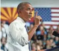  ?? ROB SCHUMACHER/THE REPUBLIC ?? January 2015: President Barack Obama talked about the nation’s housing recovery during a speech at Central High School in Phoenix.