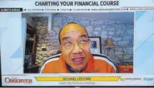  ??  ?? Michael Lee Chin, chairman of Portland Holdings, during his presentati­on at the Jamaica Observer’s ‘Charting Your Financial Course’ webinar in January