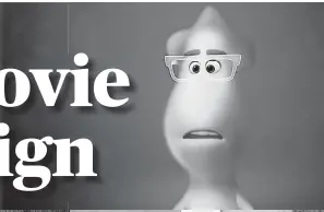  ?? [DISNEY/PIXAR PHOTO] ?? TOP RIGHT: The animated film “Soul” stars Jamie Foxx as a middle-school music teacher and aspiring jazz pianist who is literally rushing to seize the chance of a lifetime when an accident puts him in a coma.