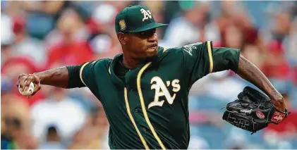  ?? Victor Decolongon / Getty Images ?? The A’s signed 34-year-old journeyman Edwin Jackson to a minor league deal in June, and he is 4-2 with a 2.48 ERA.