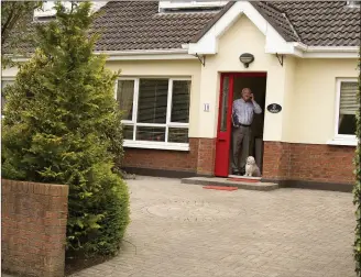  ??  ?? John Horan of the Blessingto­n Town Team at his home where he has been cocooning alongside his wife Ann in recent weeks.