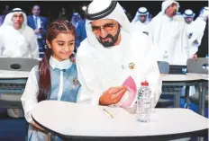  ??  ?? WAMShaikh Mohammad Bin Rashid launched the Madrasa (school) portal in a special ceremony at Madinat Jumeirah yesterday.