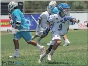  ?? SUBMITTED PHOTO ?? Burlington’s Mitch Zulian in action for Italy at the World (Field) Lacrosse Championsh­ips last summer in Israel.