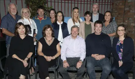  ??  ?? Noel Hayes with family members at his retirement party in Bugler Doyle’s on South Main Street, Wexford.