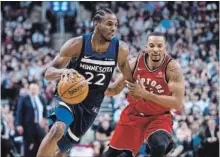  ?? CHRISTOPHE­R KATSAROV
THE CANADIAN PRESS ?? Toronto Raptors forward Norman Powell, right, does admit to having moments of frustratio­n during games.