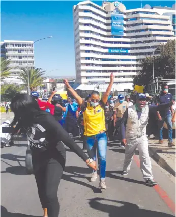  ?? Photo: Nampa ?? Flashback… Namibian Broadcasti­ng Corporatio­n workers, pictured during a demonstrat­ion in Windhoek.