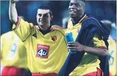  ??  ?? EARLY DAYS: Robinson and Clint Easton at Watford