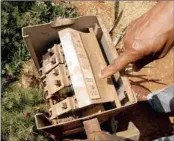  ??  ?? FED UP: Joe Mokone at his neighbour’s house in Atteridgev­ille where the meter is faulty.