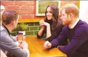  ??  ?? Meghan Markle and Prince Harry visit the Social Bite café in Edinburgh