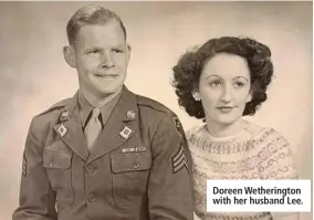  ??  ?? Doreen Wetheringt­on with her husband Lee.