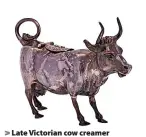  ?? ?? > Late Victorian cow creamer