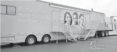  ??  ?? GE Healthcare’s new mammograph­y system was trucked to the Harley-Davidson Museum in August.