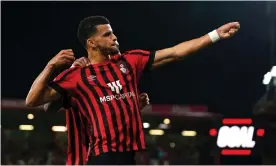  ?? Photograph: Andrew Matthews/PA ?? Dominic Solanke celebrates scoring what turned out to be Bournemout­h’s winning goal in their 2-1 victory against QPR.