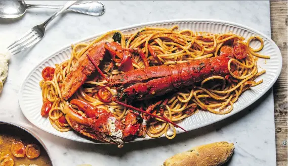  ?? PHOTOS: SKYE MCALPINE ?? “It’s not a fancy lobster dish — it’s very relaxed,” Skye McAlpine, of the blog From My Dining Table, says of her spaghetti.