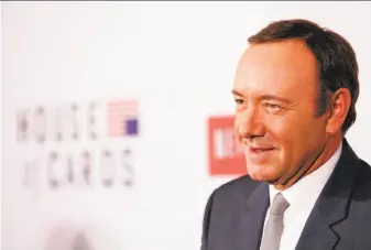  ?? Jemal Countess / Getty Images 2013 ?? Kevin Spacey has been cut from Netflix’s “House of Cards” amid sexual harassment allegation­s, and the company won’t release the film “Gore,” in which the actor stars as writer Gore Vidal.