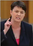  ??  ?? POINTED: Ruth Davidson said she ‘took the party as far as I could take it’