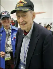  ?? AP PHOTO/MARK THIESSEN ?? In this May 19, 2018, photo World War II veteran Joseph Sasser, of Carthage, Miss., attends a 75th anniversar­y celebratio­n of the Battle of Attu in Anchorage, Alaska. Dover was an American soldier who took part in the May 1943 effort to reclaim...