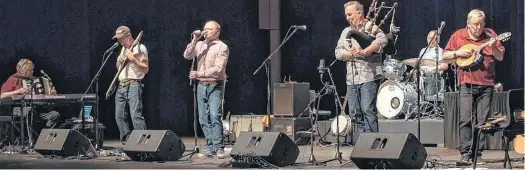  ?? SUBMITTED ?? Rawlins Cross performs at the Spatz Theatre in Halifax earlier this month. From left are Geoff Panting, Brian Bourne, Joey Kitson, Ian McKinnon, Howie Southwood and Dave Panting. The Celtic rock band is concluding its Maritime tour this week with shows at Strathspey Place, Mabou, on Friday, Nov. 29, and the Highlands Arts Theatre, Sydney, on Saturday, Nov. 30. The group is celebratin­g its 30th anniversar­y with the release of a new CD, “Flying Colours”.