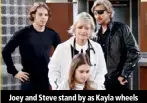  ??  ?? Joey and Steve stand by as Kayla wheels Jade into surgery.