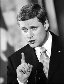  ?? CHRIS MIKULA / CANWEST NEWS SERVICE ?? Conservati­ve leader Stephen Harper will call for broad-based tax reductions after Christmas, party sources suggest.