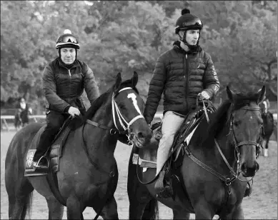  ?? SUSIE RAISHER ?? On Saturday, Maximum Security (left) makes his first start since winning the Haskell on July 20.