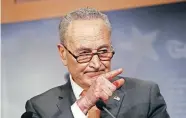  ?? (AP Photo/Patrick Semansky) ?? Senate Minority Leader Sen. Chuck Schumer of N.Y., speaks during a news conference on Capitol Hill in Washington, Tuesday, May 12, 2020.